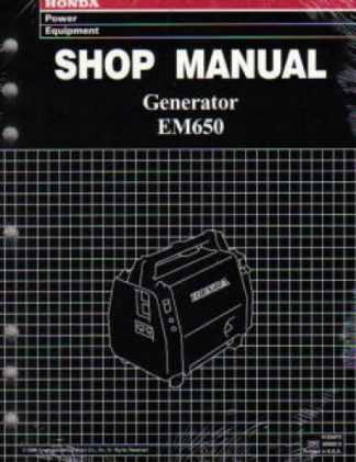 honda 2000i generator repair manual