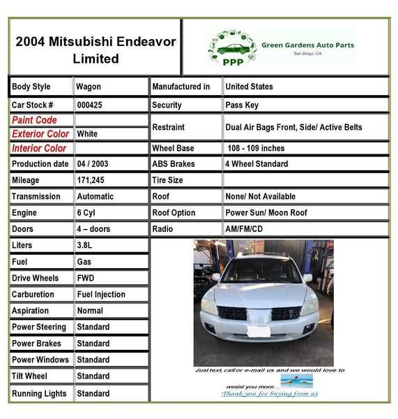 2006 mitsubishi endeavor repair manual