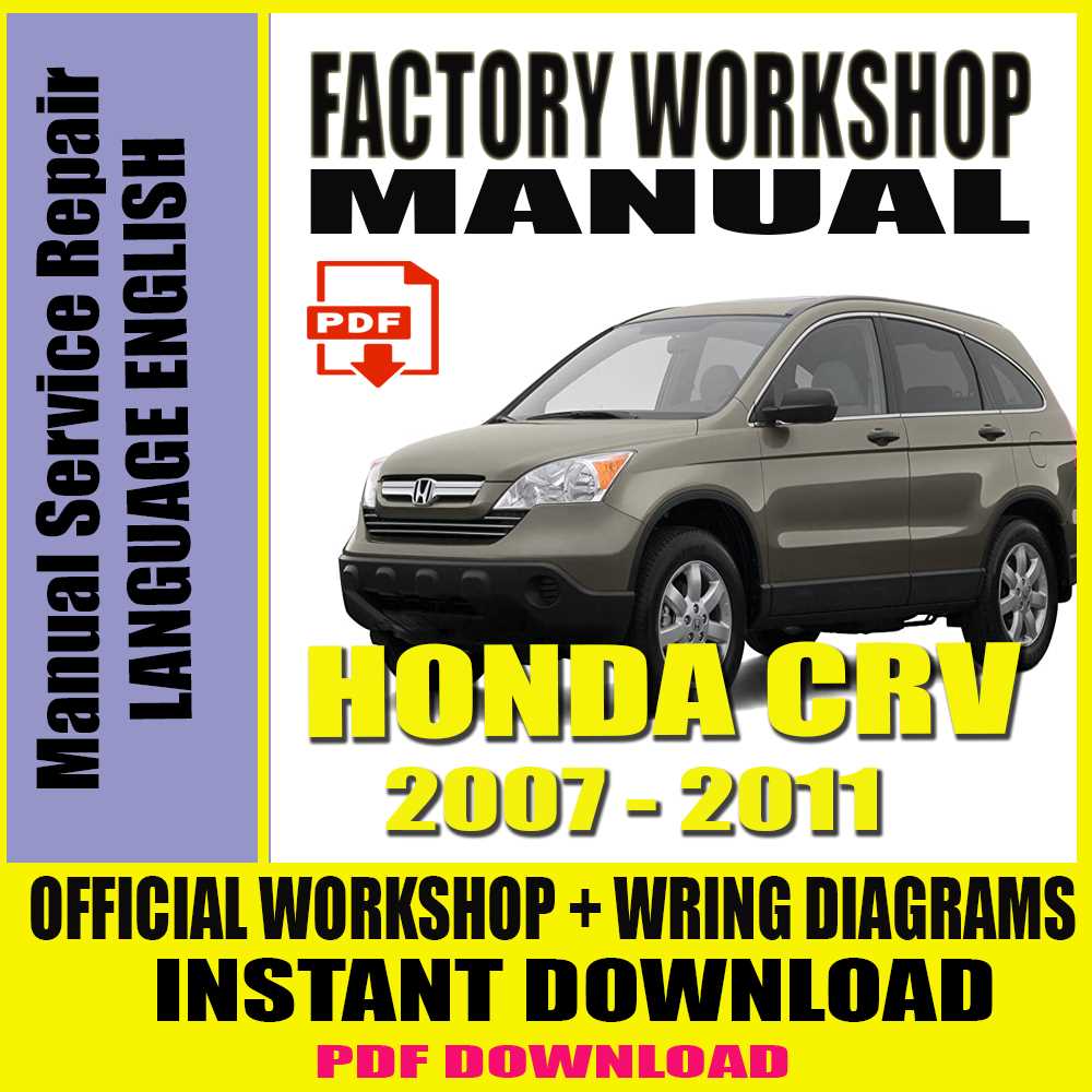 honda crv 2007 service repair manual