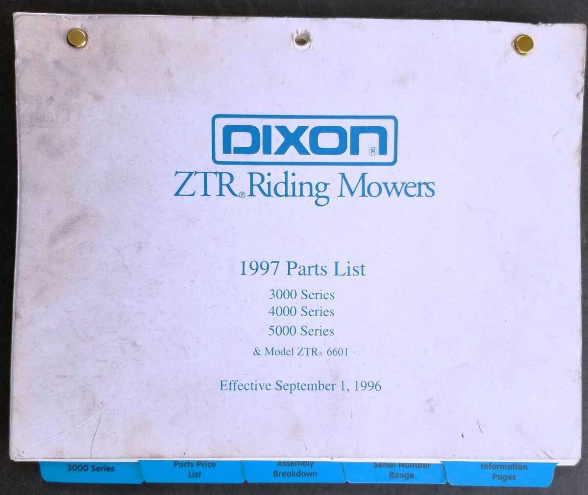 dixon mower repair manual