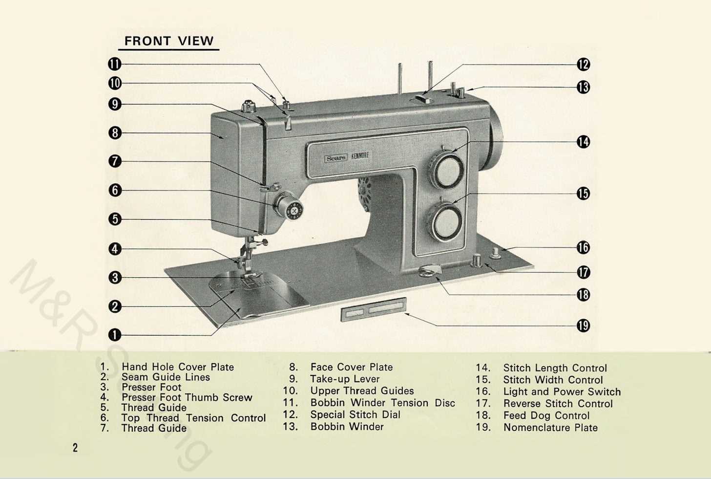 repair manual for kenmore sewing machine