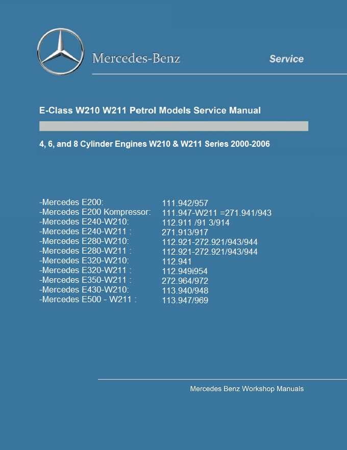 repair manual for mercedes benz e320