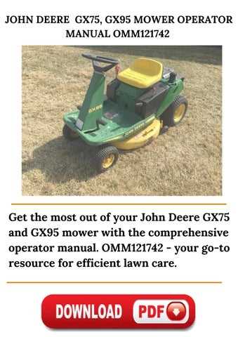 john deere gx75 repair manual