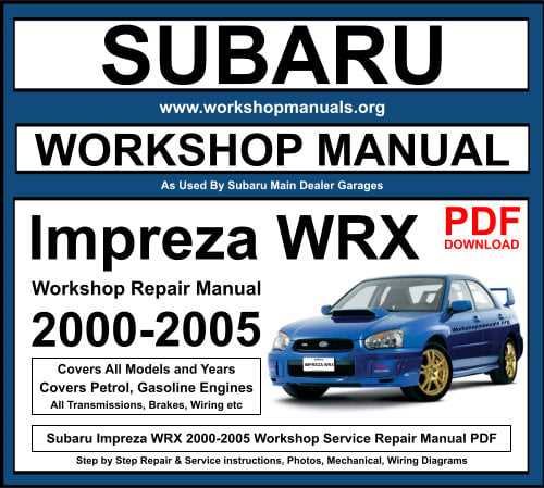 2002 subaru wrx repair manual