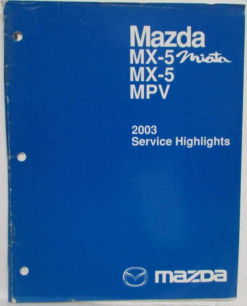 2002 mazda mpv repair manual