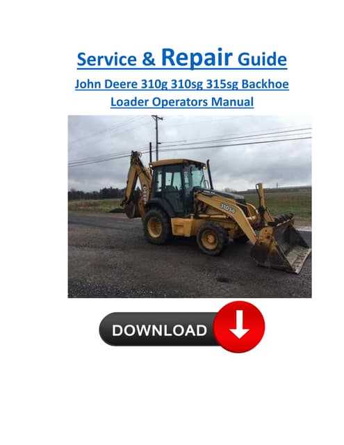 john deere 310g repair manual