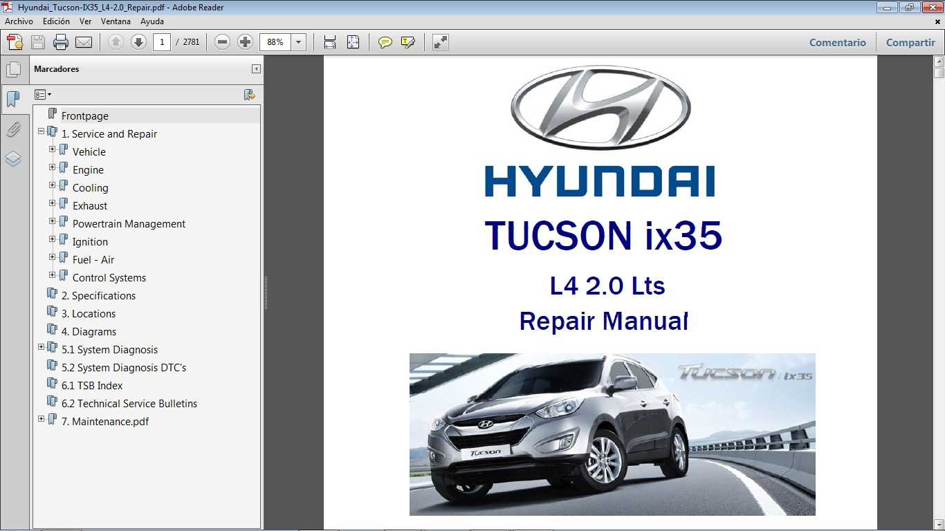 2011 hyundai tucson repair manual