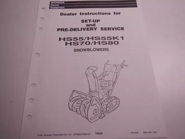 honda hs80 repair manual