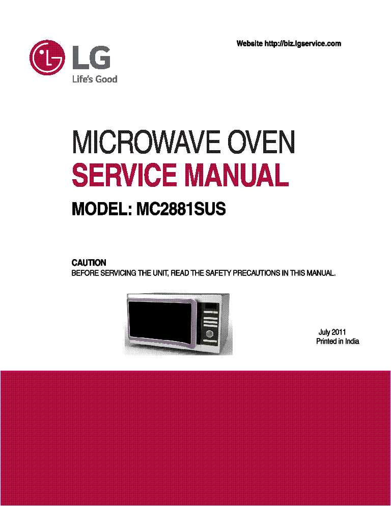 lg microwave oven repair manual