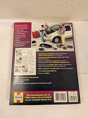 2010 toyota sienna repair manual