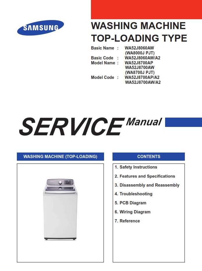 samsung top loading washing machine repair manual