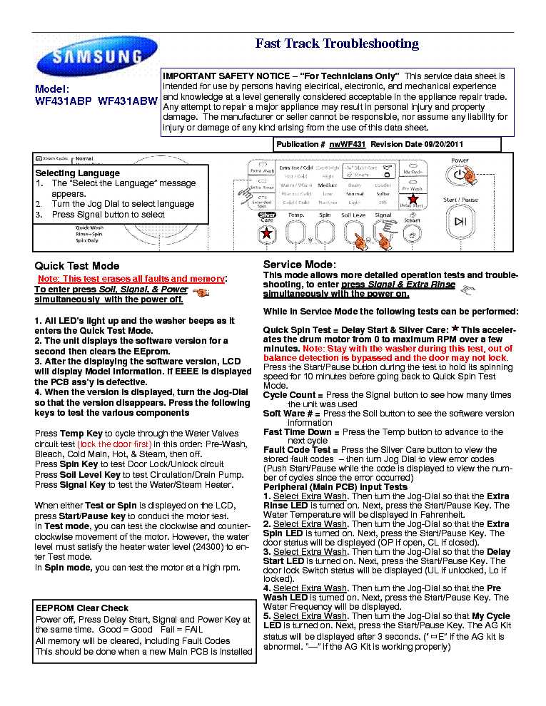 samsung washer repair manual