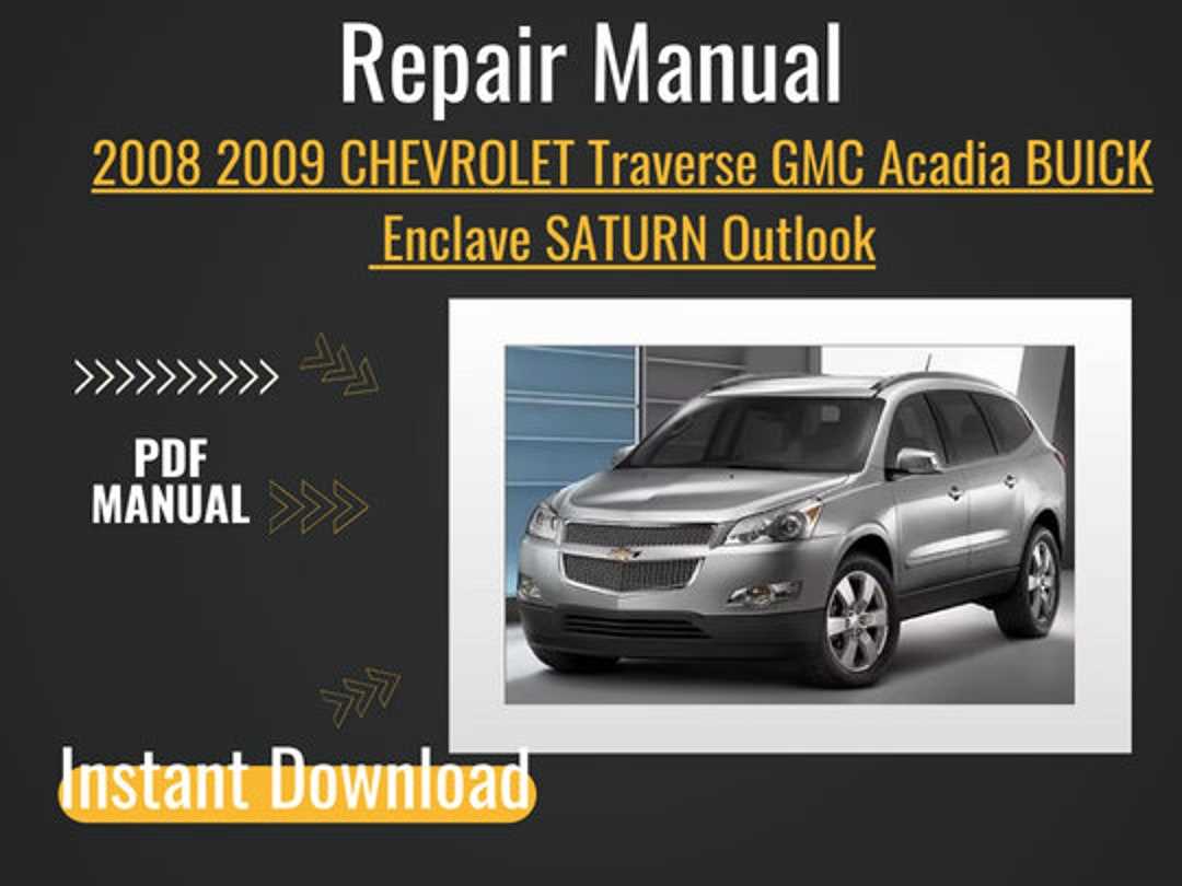 saturn outlook repair manual