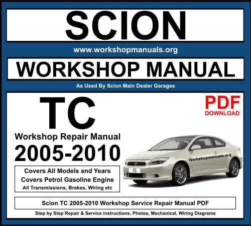 scion tc repair manual