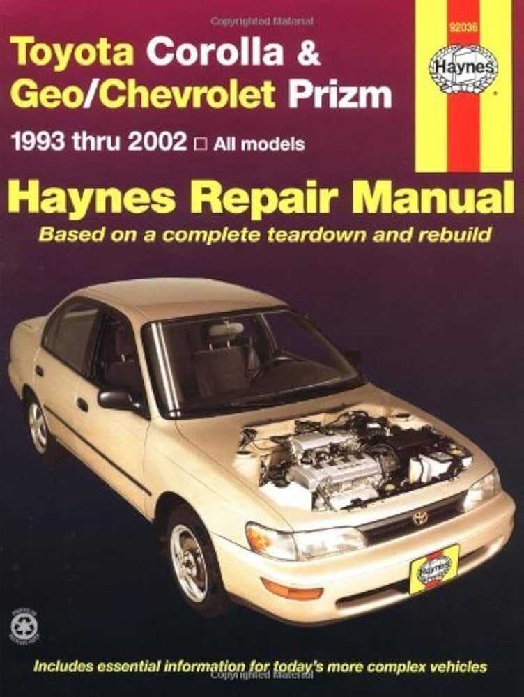 2001 toyota corolla repair manual