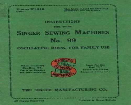 singer 99k repair manual