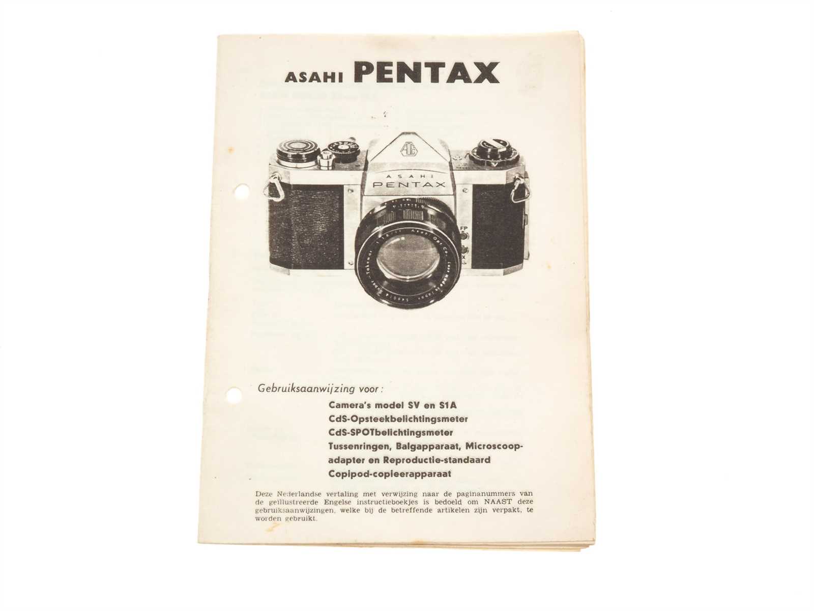 pentax spotmatic repair manual