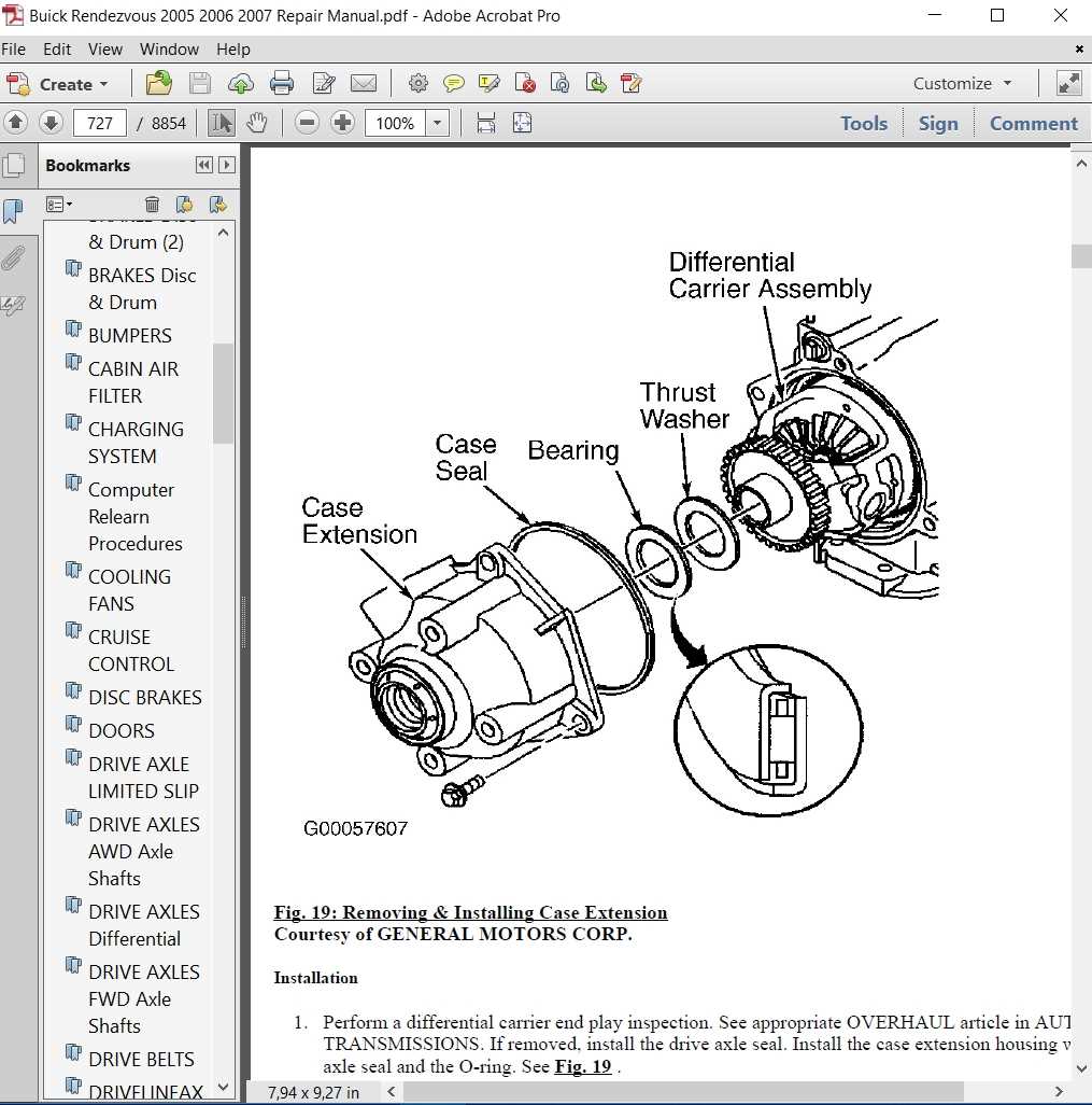 2003 buick rendezvous repair manual