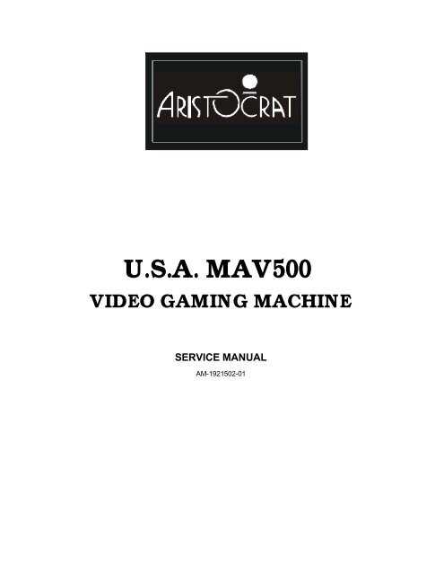 slot machine repair manuals