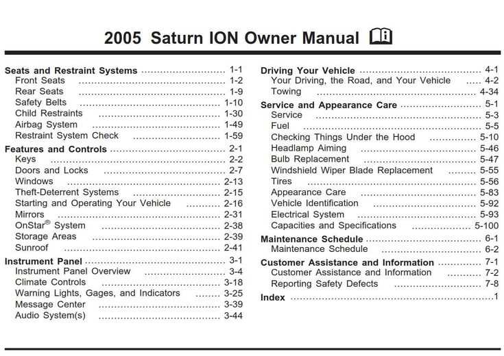 2003 saturn ion repair manual