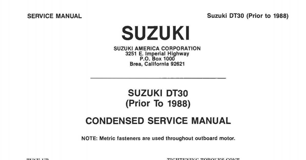 suzuki dt40 repair manual