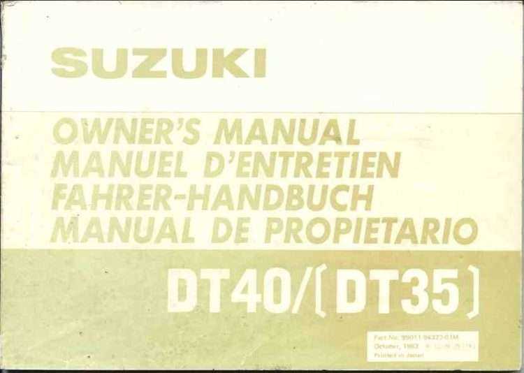 suzuki dt40 repair manual