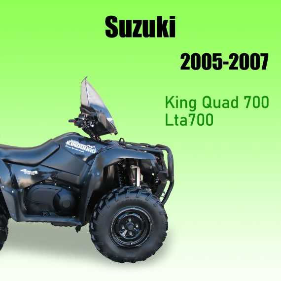 suzuki king quad 700 repair manual