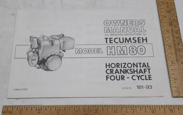 tecumseh hm80 repair manual