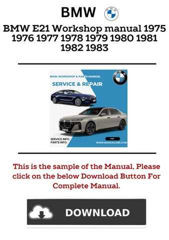 bmw e21 repair manual