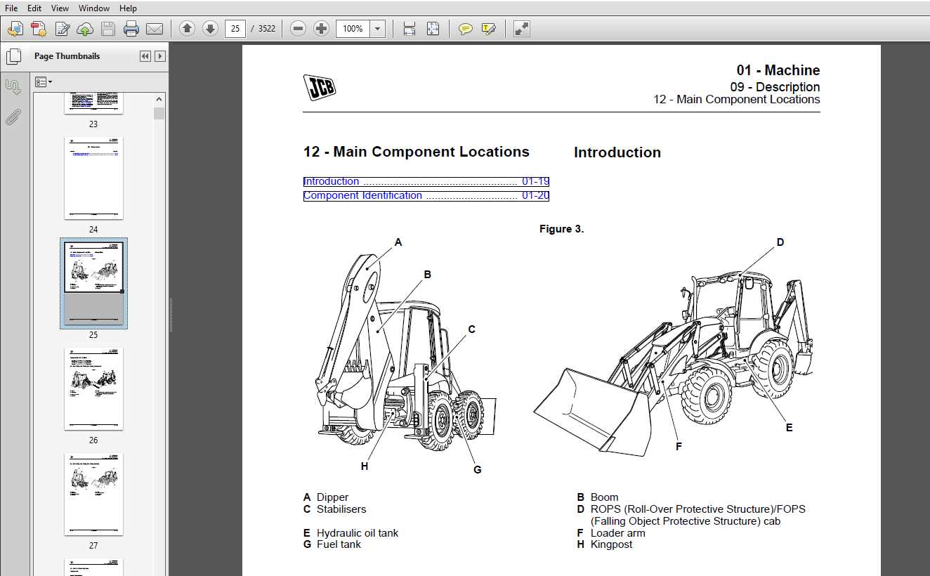 jcb 3cx backhoe loader service repair manual