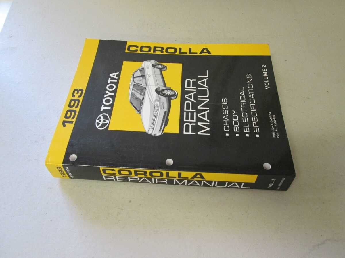 toyota corolla 1993 repair manual