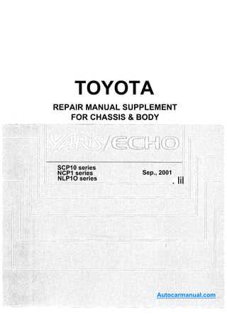 toyota echo yaris automotive repair manual 1999 2011