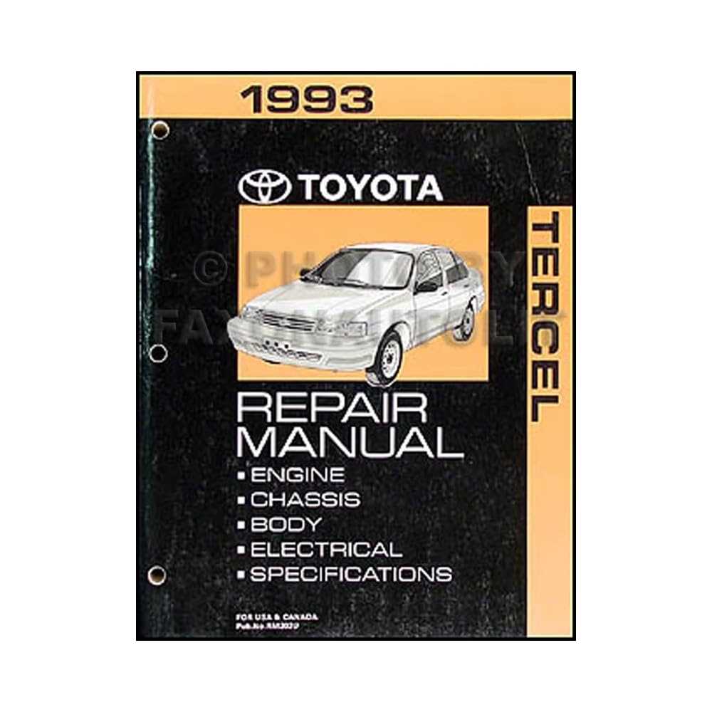 toyota tercel repair manual