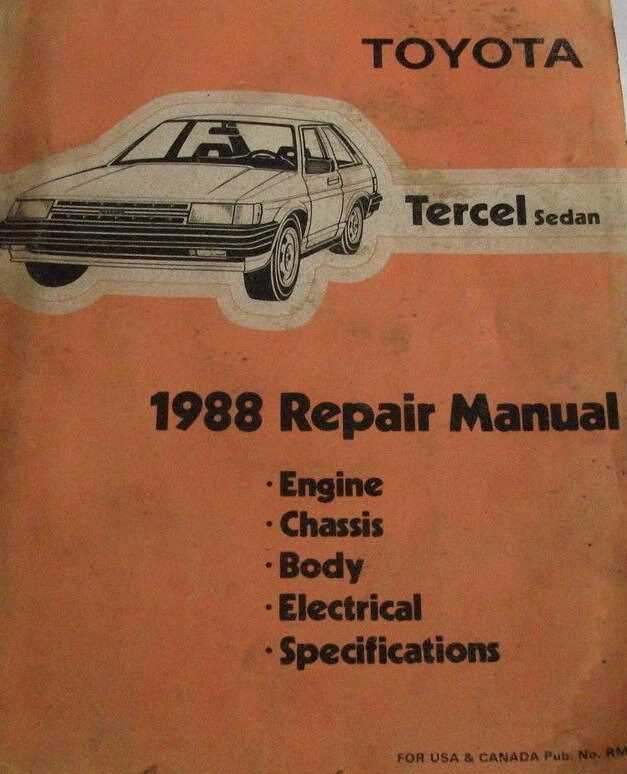 toyota tercel repair manual