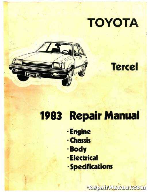 toyota vehicle repair manual