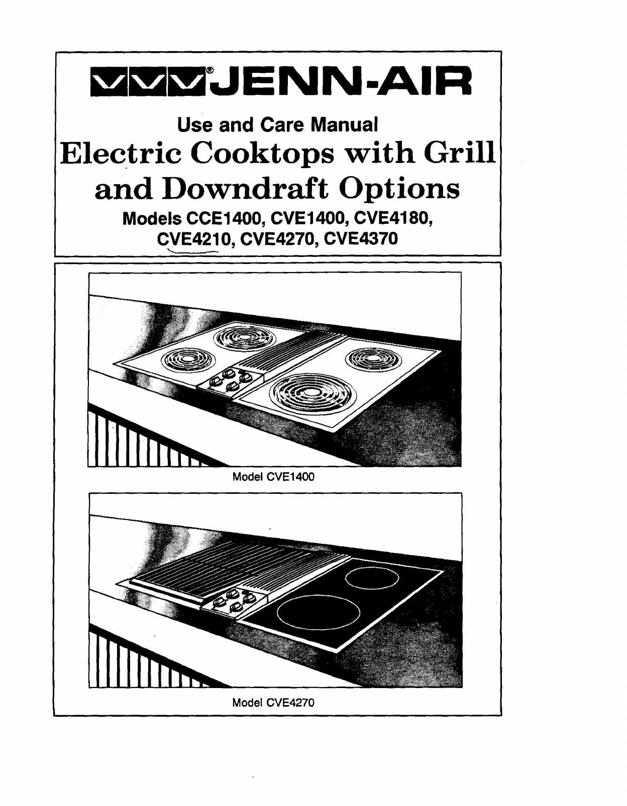 jenn air downdraft range repair manual