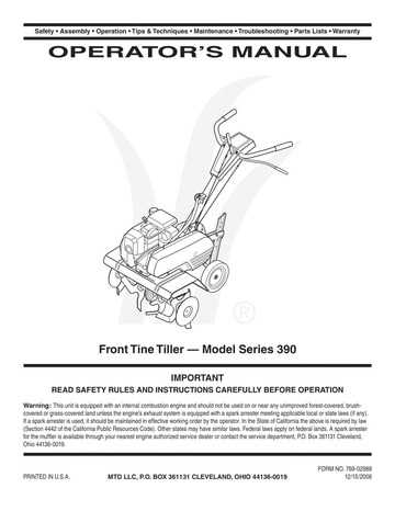 yard machine tiller repair manual