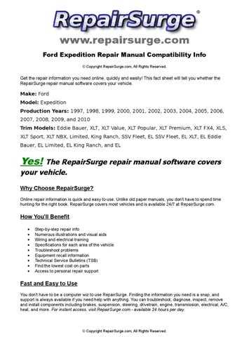 2008 ford expedition repair manual