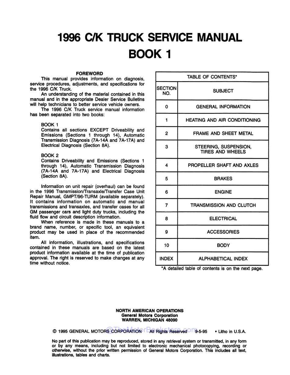 1995 chevy 1500 repair manual