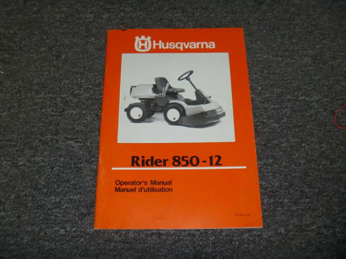 husqvarna riding mower repair manual