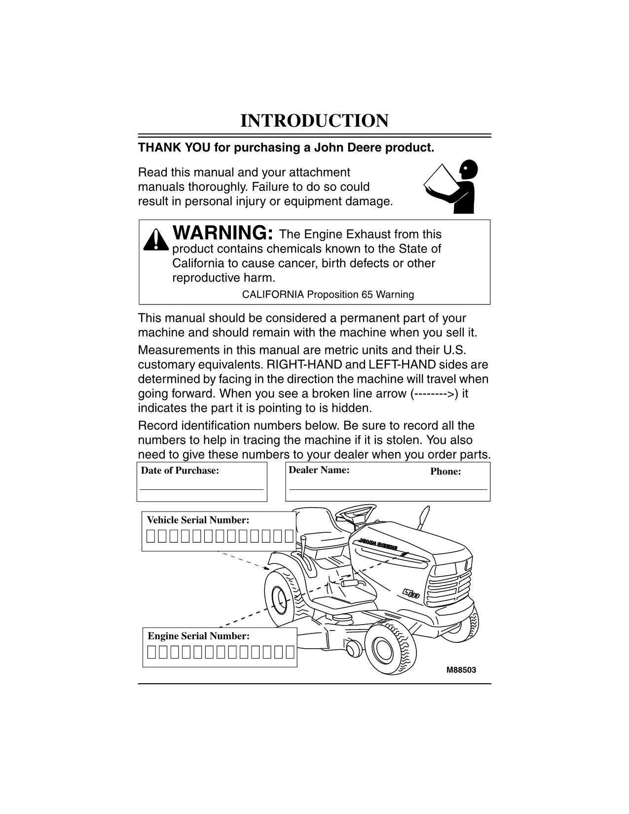 john deere lt166 repair manual