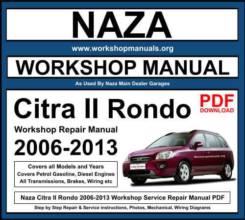 kia rondo repair manual