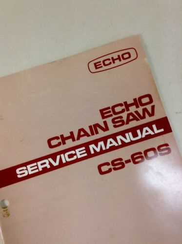 echo chainsaw repair manual