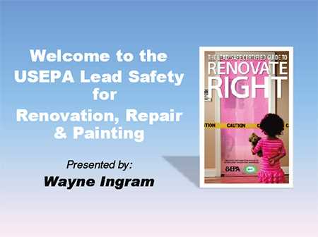 lead safety for renovation repair and painting student manual