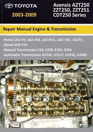 toyota 1zz fe engine repair manual