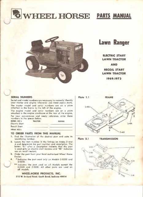 wheel horse repair manual