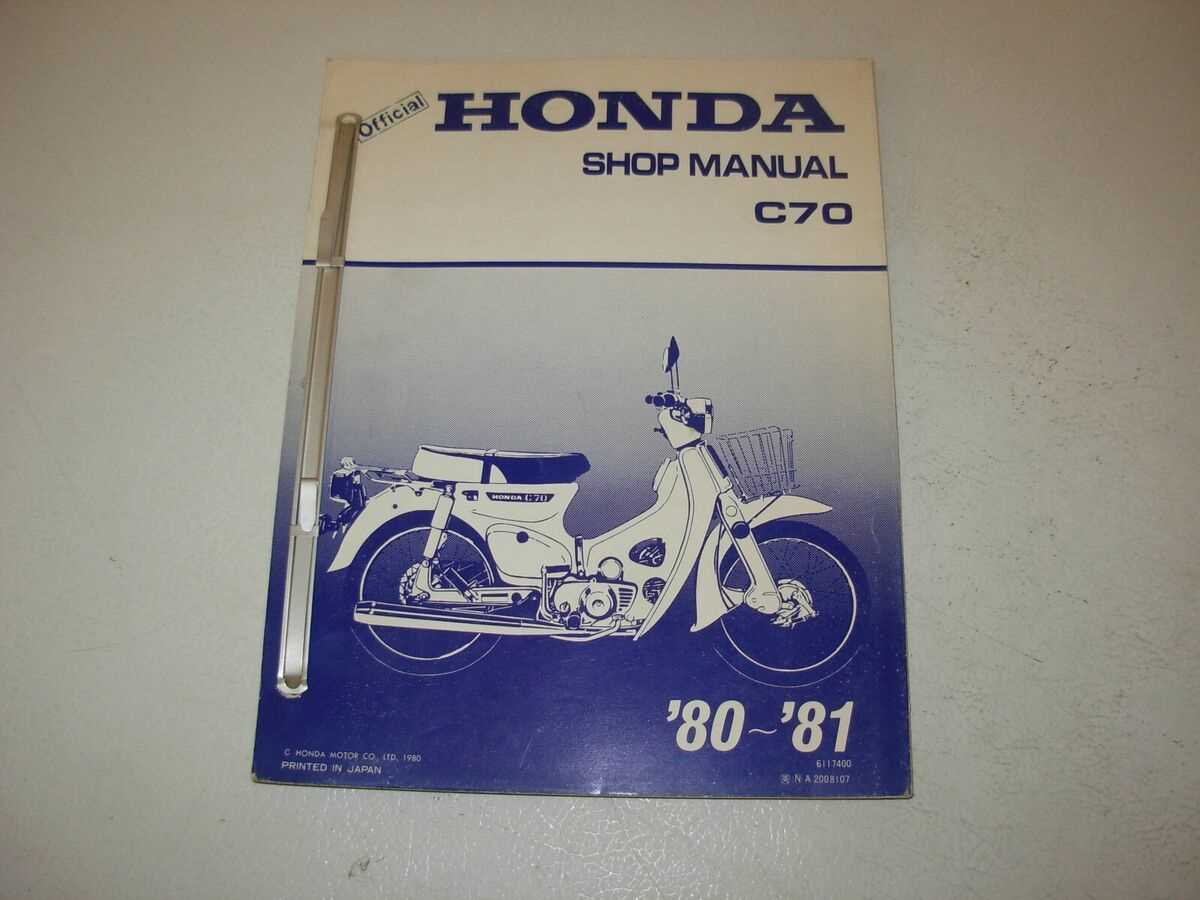 honda c70 repair manual