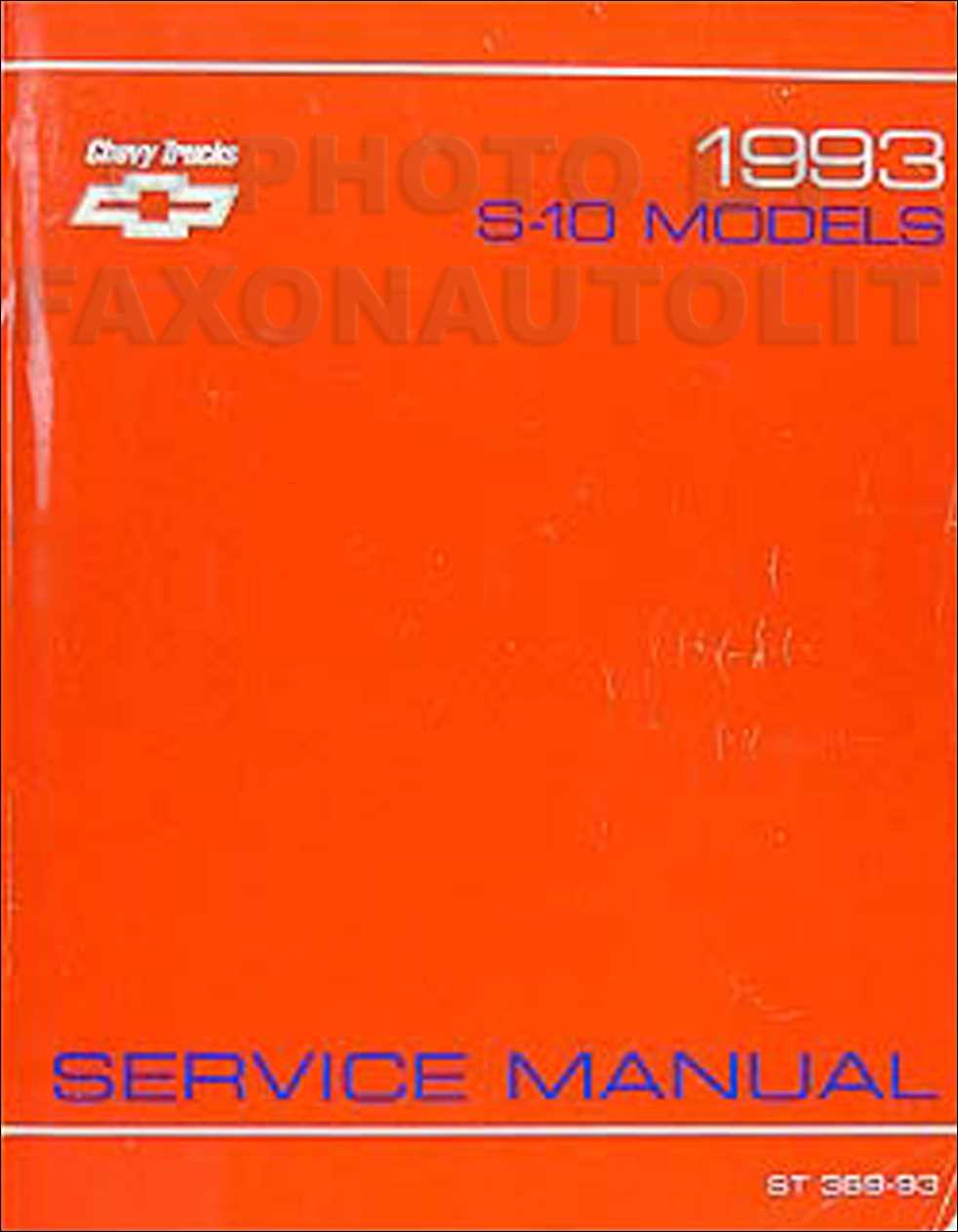 1989 chevy s10 repair manual