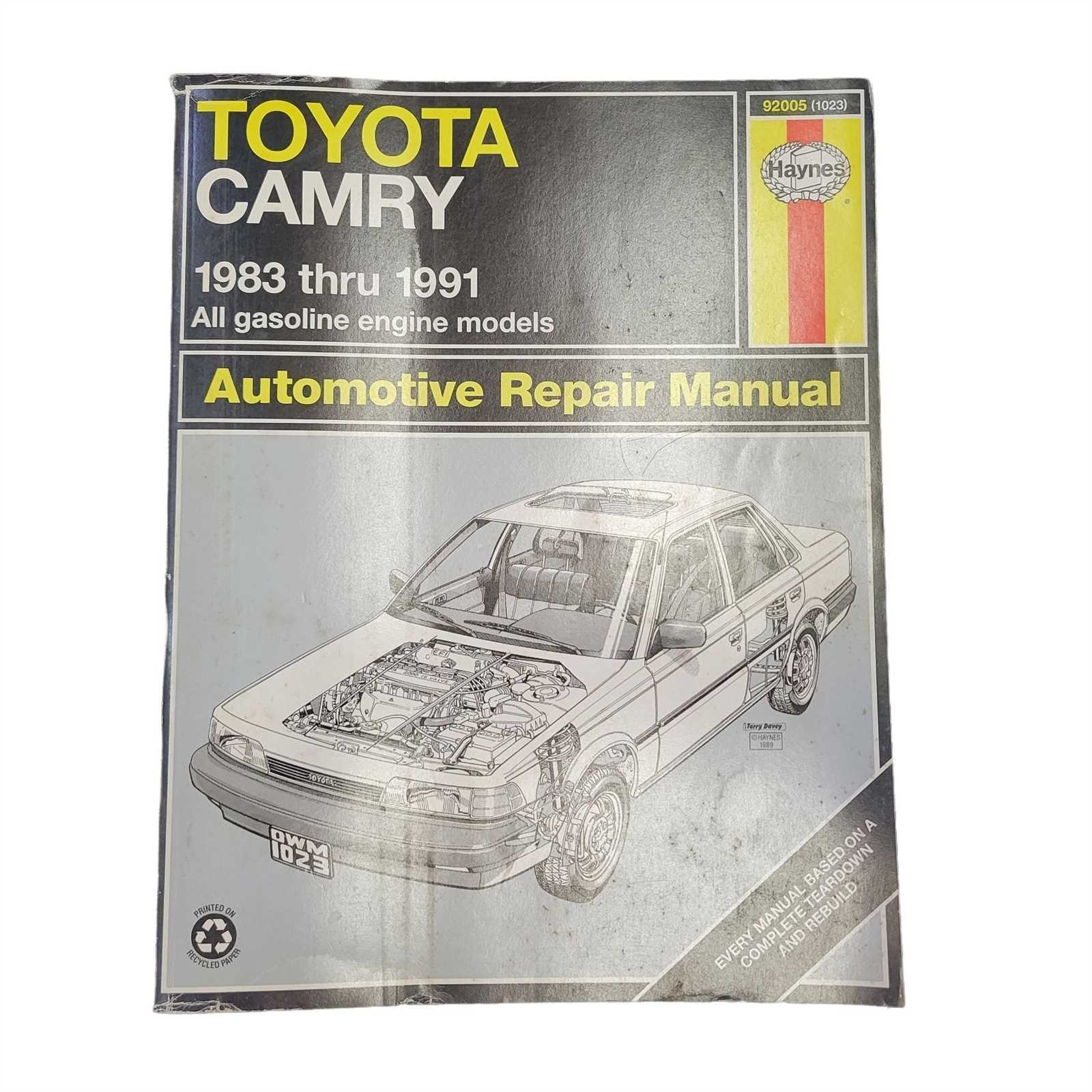 toyota camry 1989 repair manual