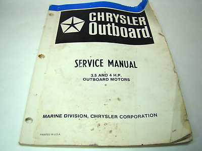 chrysler outboard motor repair manual